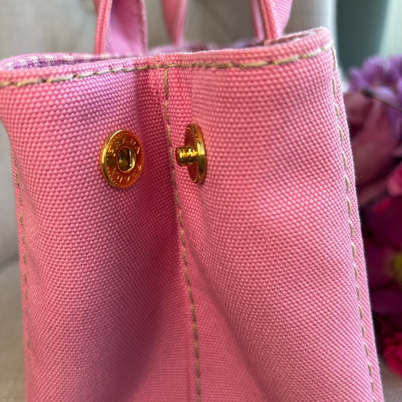 AUTHENTIC PINK PRADA CANAPA TOTE LIKE NEW - Picture 14 of 16